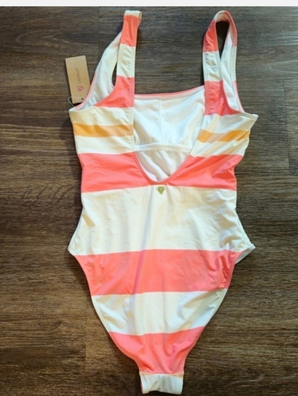 Daniel Cremieux Striped Belted One Piece Swimsuit XS NWT Scoop Neck - Picture 3 of 6